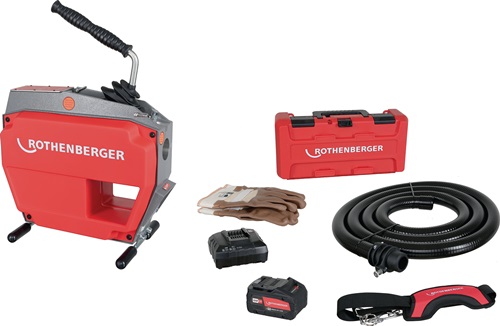 Akku-Rohrreinigungsmaschine R600 VarioClean CAS f.Rohr-D.20-150mm 18V 8Ah 16,7kg