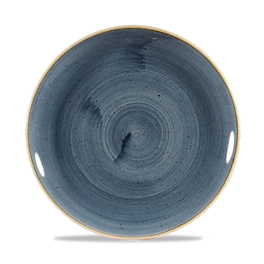 Churchill Super Vitrified Stonecast Blueberry Flache Coup Teller, 21,7 cm, 12 Stück