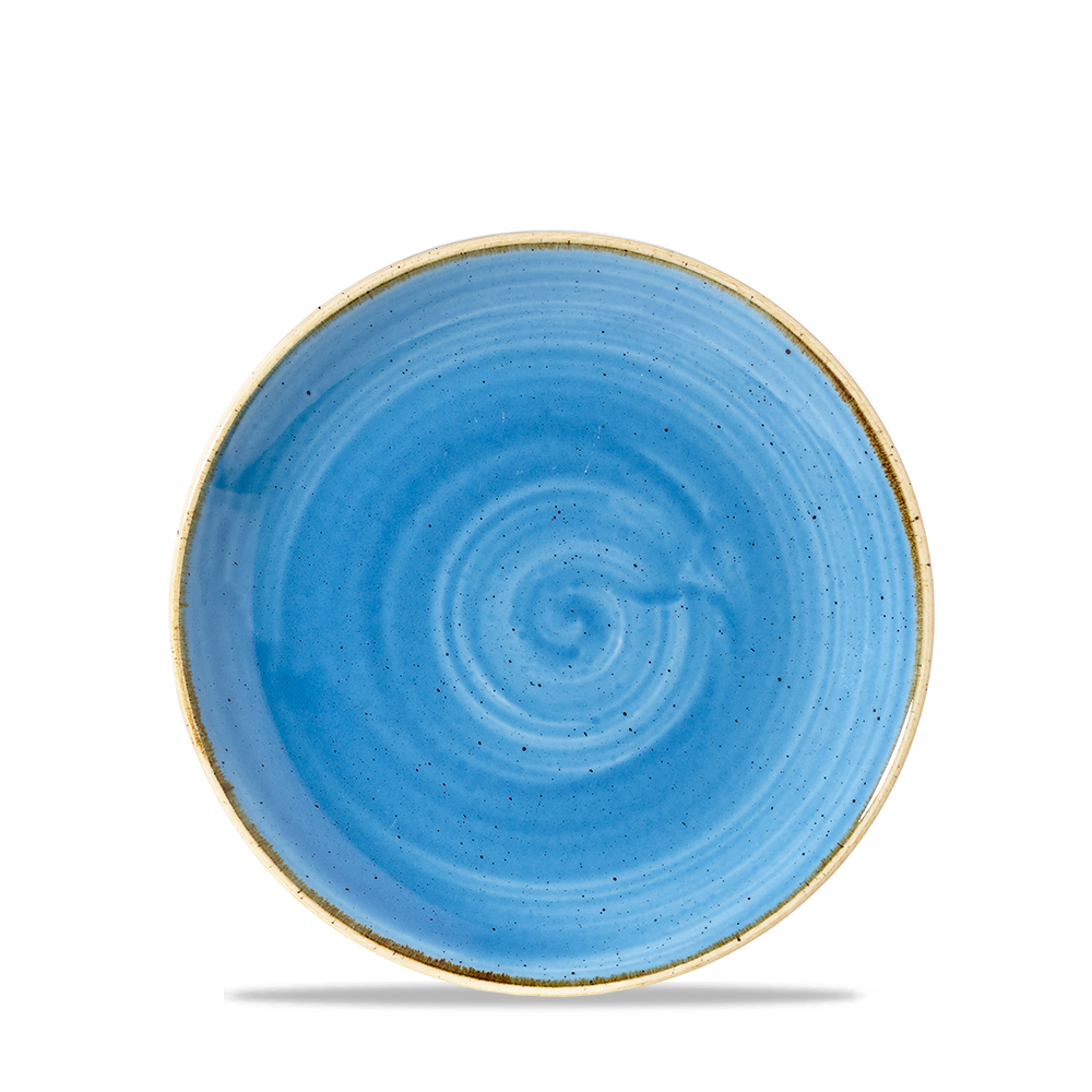 Churchill Super Vitrified Stonecast Cornflower Blue Flache Coup Teller, 16,5 cm, 12 Stück