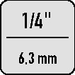 Bithalter 895/4/1 K 1/4 Zoll F 6,3 1/4 Zoll C 6,3 SWF L.52mm WERA