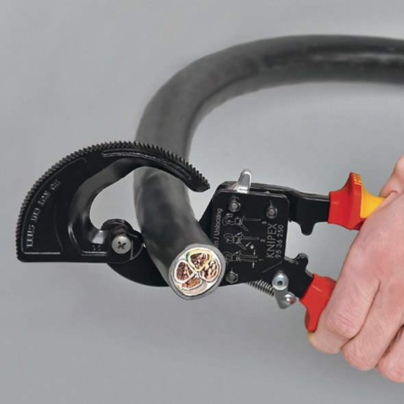 Kabelschneider Gesamt-L.320mm max.60 (600 mm²)mm pol.Mehrkomp.-Hüllen VDE KNIPEX