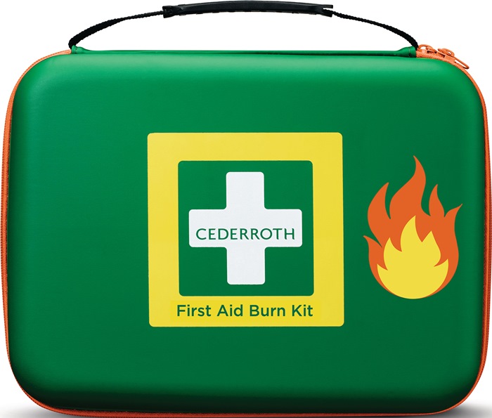 Erste-Hilfe-Tasche B305xH245xT86ca.mm grün z.Brandwundenversorgung CEDERROTH