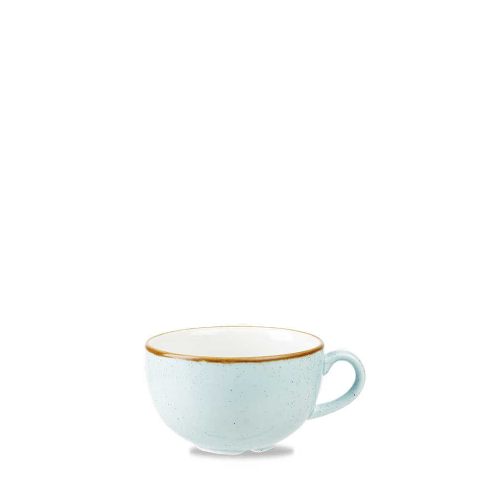 Churchill Super Vitrified Stonecast Duck Egg Cappuccino Tasse 34Cl, 12 Stück, Entenei Blau, Rund