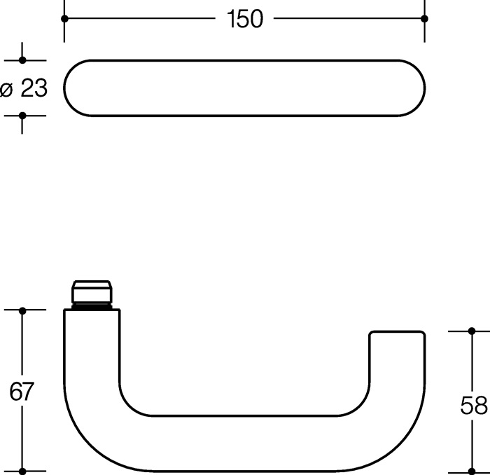 FS-Garnitur 111R12.210 Ku.33 D/D TS 38-48mm PZ rd DIN L/R HEWI