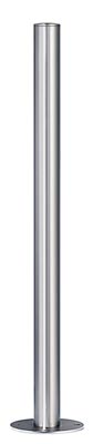 Edelstahlsperrpfosten, rund, Durchm. 61 mm, herausnehmbar aus Bodenhalterung, ohne Verriegelung, mit Flachkopf