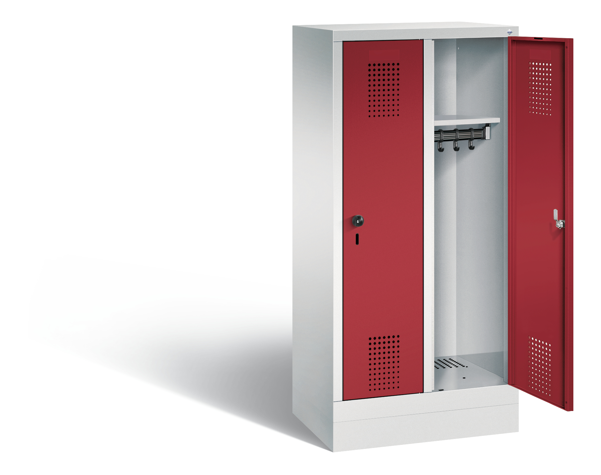 C+P Kindergarten-Spind Evolo, H1300xB610xT300mm, 7035/3003