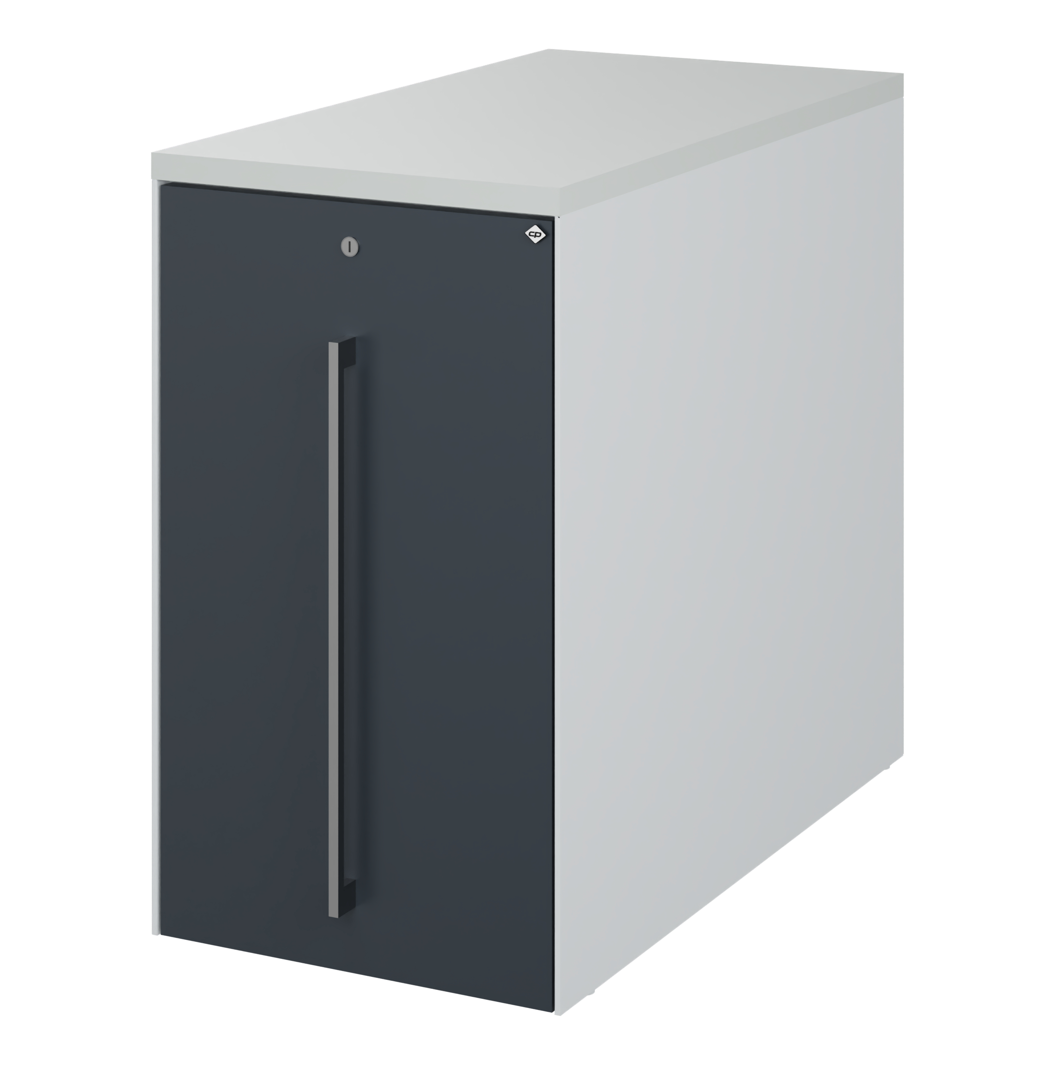 C+P Auszugschrank in Schreibtischhöhe Asisto, H740B430T800 mm, 7035/7016