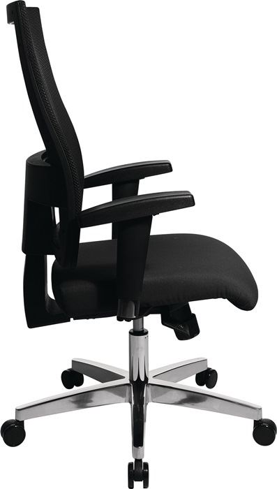 Bürodrehstuhl m.Punktsynchrontechnik schwarz/schwarz 450-550mm Trgf.110kg