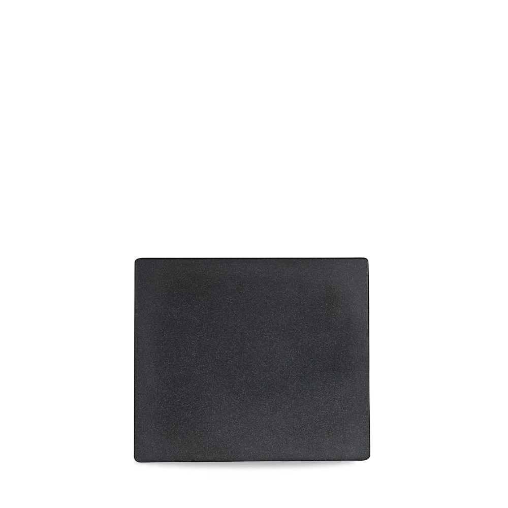 Alchemy Buffet Trays & Covers - Melamin Quadratisch, Tablett Weiß 30,3 cm x 30,3 cm, 6 Stück, Schwarzer Granit, Rechteck