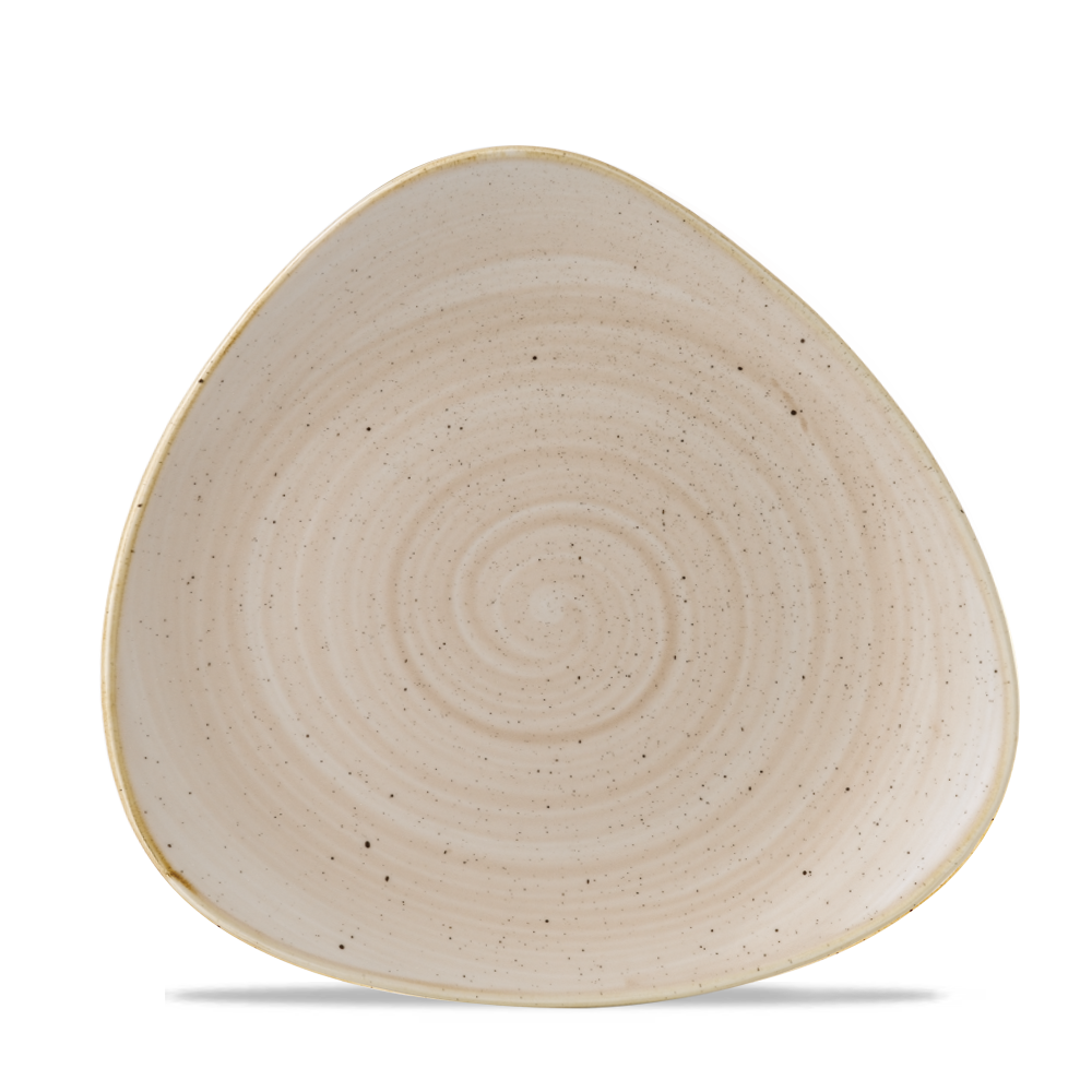 Churchill Super Vitrified Stonecast Nutmeg Cream Teller Dreieck 22,9cm, 12 Stück