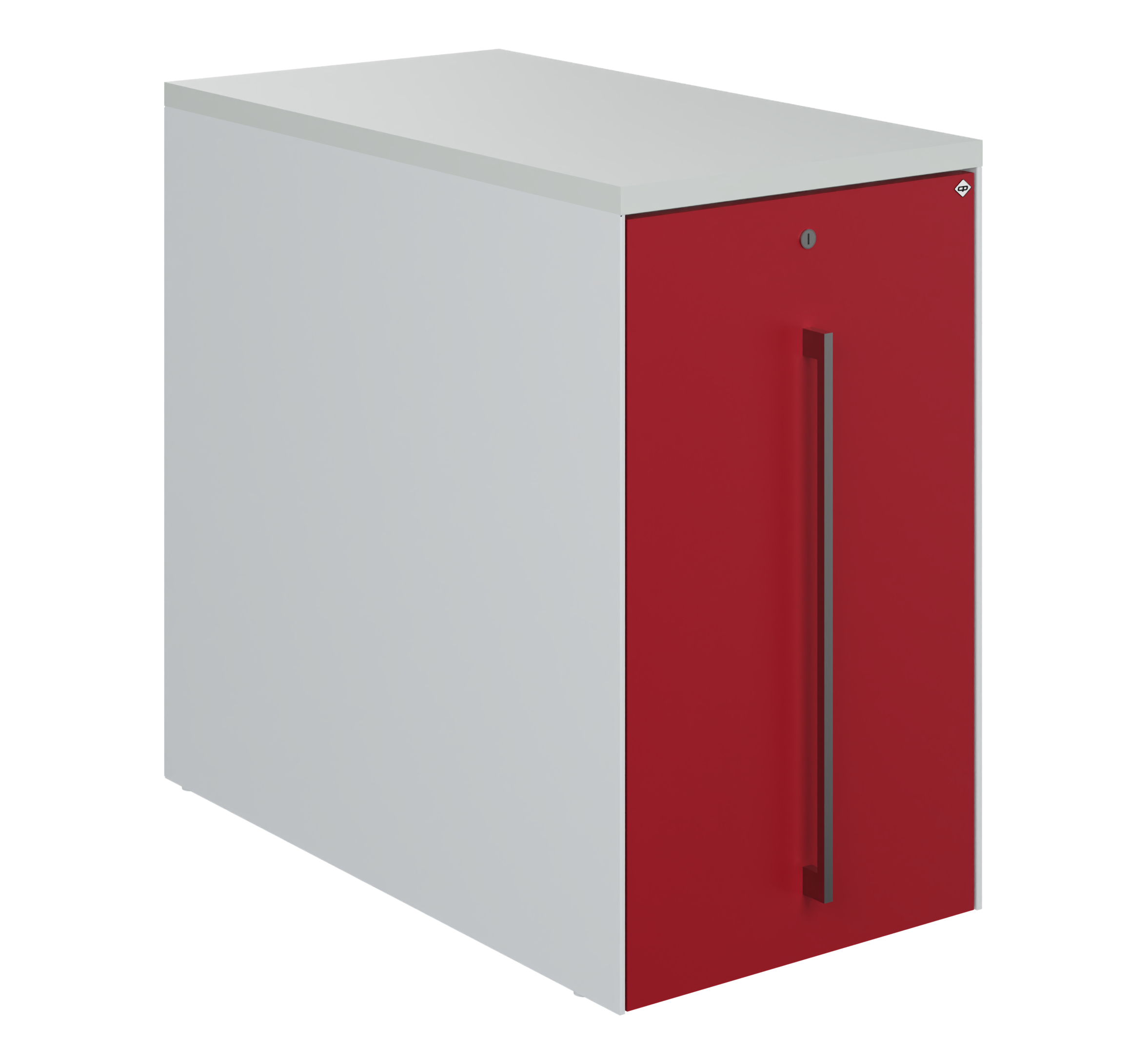 C+P Auszugschrank in Schreibtischhöhe Asisto, H740B430T800 mm, 7035/3003