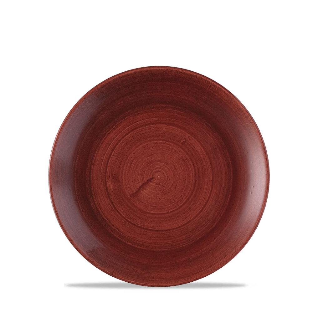 Churchill Super Vitrified Stonecast Patina Red Rust Teller Flach Coup 16.5cm Stonecast, 12 Stück