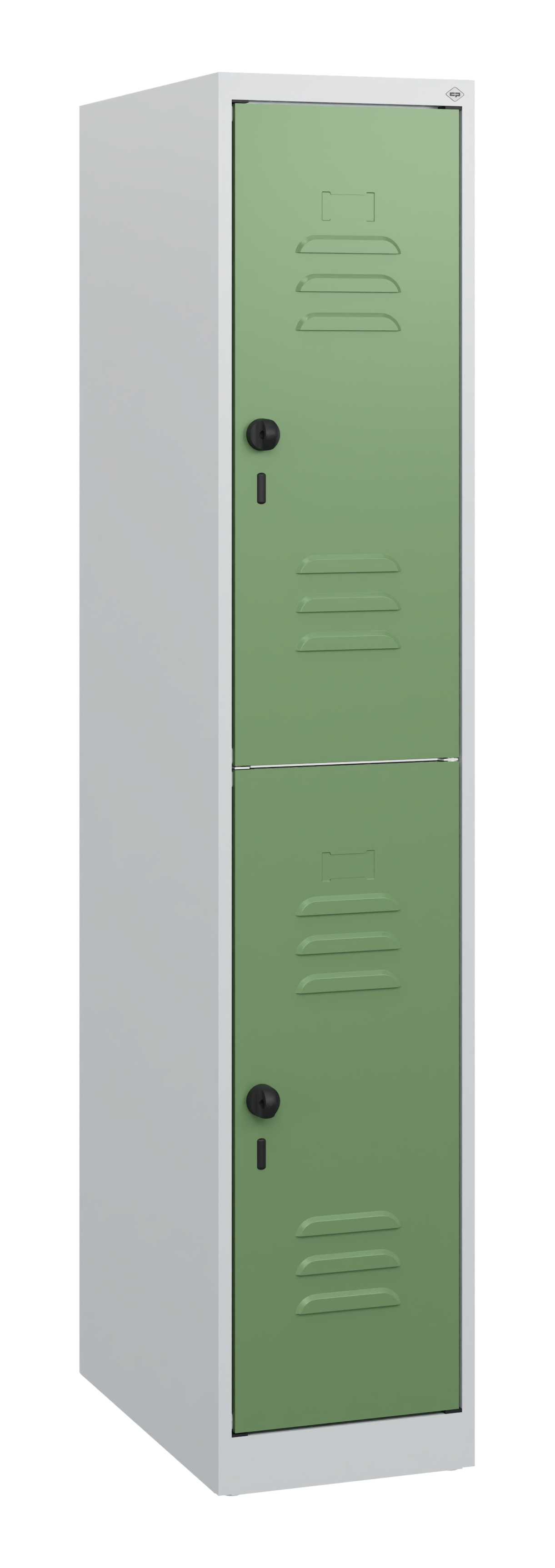 C+P Doppelstock-Spind Classic PLUS, 1 Abteil, 1530x300x500mm, 7035/6011