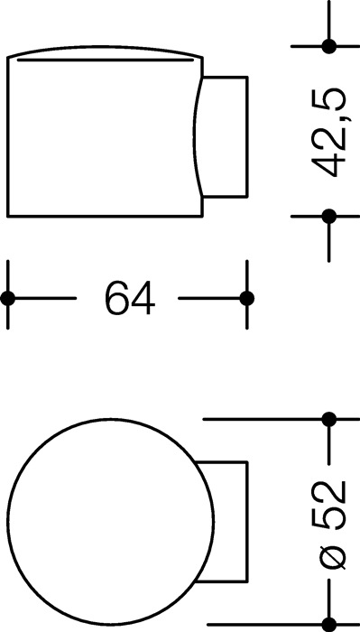 Bodentürpuffer 615B 90 D.52mm H.42,5mm Ku.90 tiefschwarz ma Dübelmontage HEWI