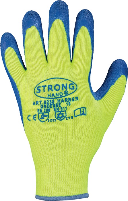 Handschuhe Harrer Gr.10 gelb/blau EN 388 PSA II