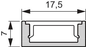 L&S Leuchtenprofil Set Set Paris Nutmaß 18x7 mm Einbau