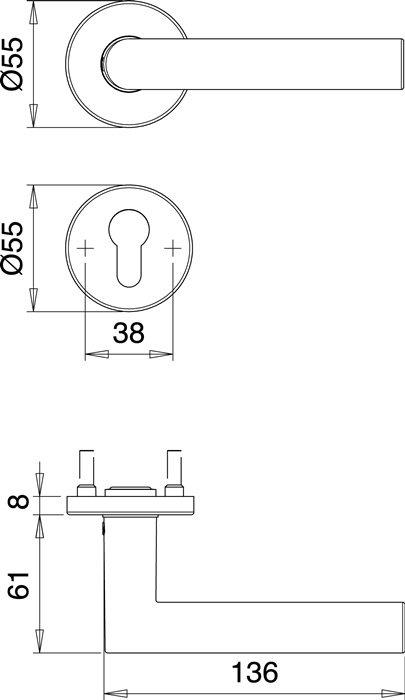 Schutzgarnitur METIS 8742/0272 Alu.F1 72mm 35-45mm EDI