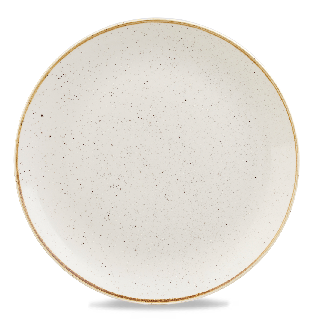 Churchill Super Vitrified Stonecast Barley White Flache Coup Teller, 32,4 cm, 6 Stück