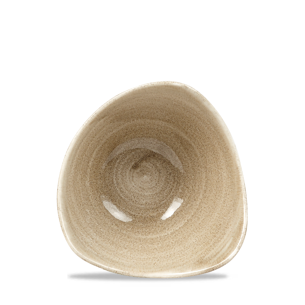 Churchill Super Vitrified Stonecast Patina Antique Taupe Bowl Dreieck, 15,3 cm / 26 cl, 12 Stück