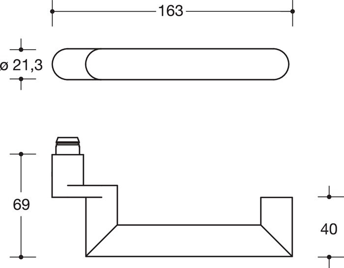 HEWI Rosettengarnitur Edelstahl XA