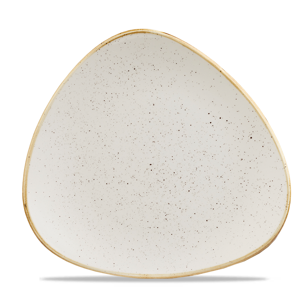 Churchill Super Vitrified Stonecast Barley White Dreiecksteller, 26,5 cm, 12 Stück