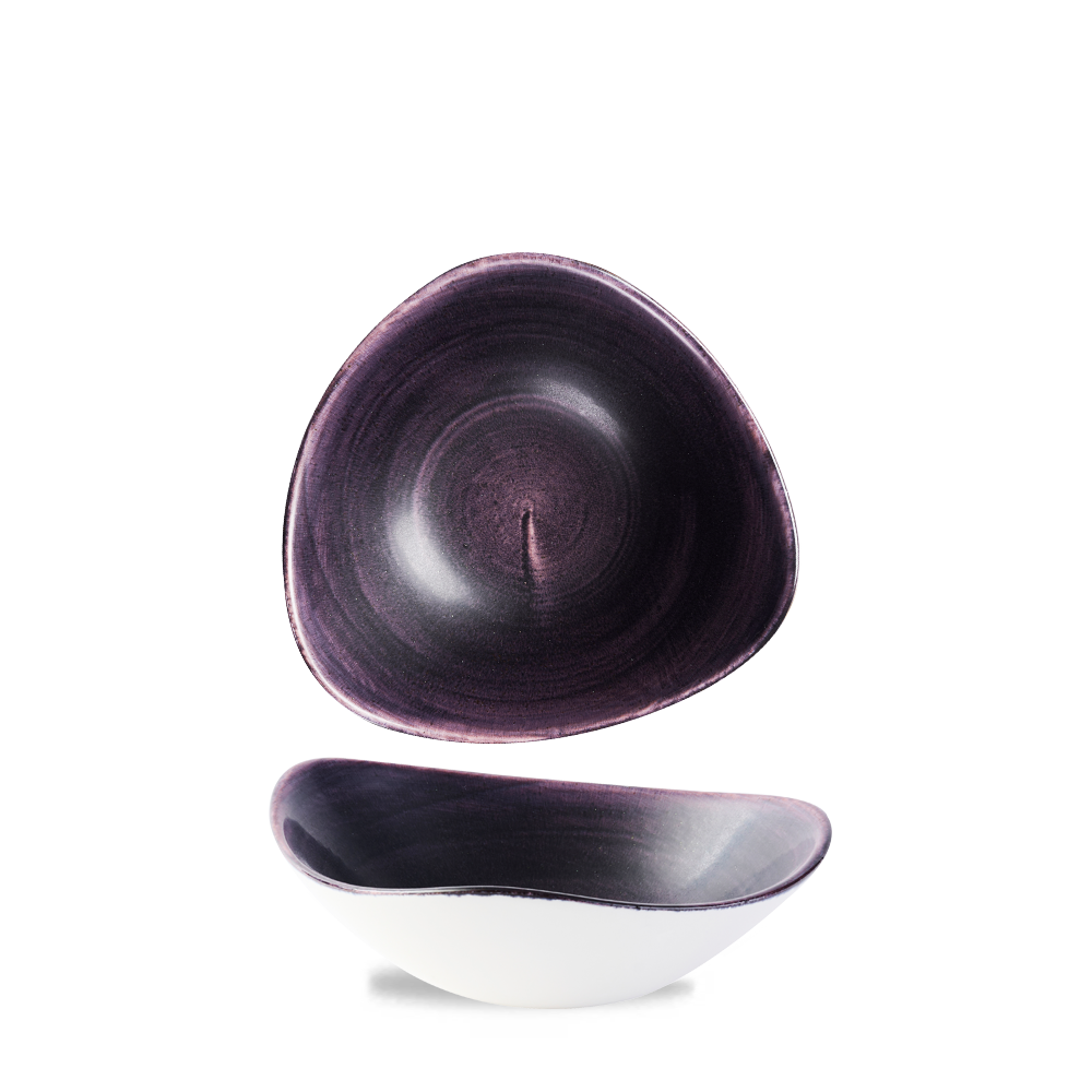 Churchill Super Vitrified Stonecast Patina Dusky Purple Bowl Dreieck 23.5Cm, 12 Stück