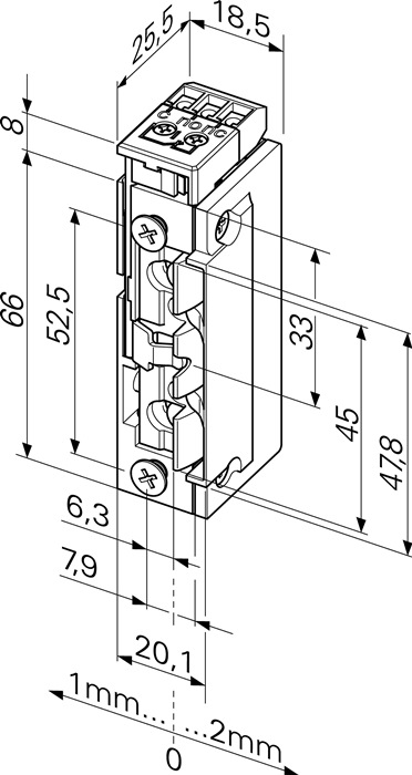 Elektrotüröffner 118.63 ProFix 2 22-42 V AC/DC Stand.DIN L/R m.FaFix ASSA ABLOY