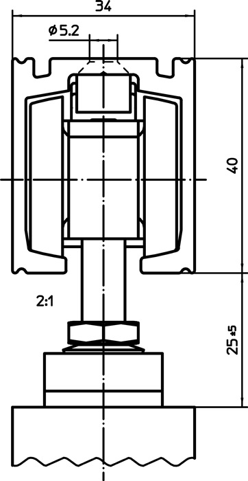 Einzugsdämpfung Perlan 140 SoftStop 80kg EV 1 Erweiterungs-Set 575-900mm GEZE