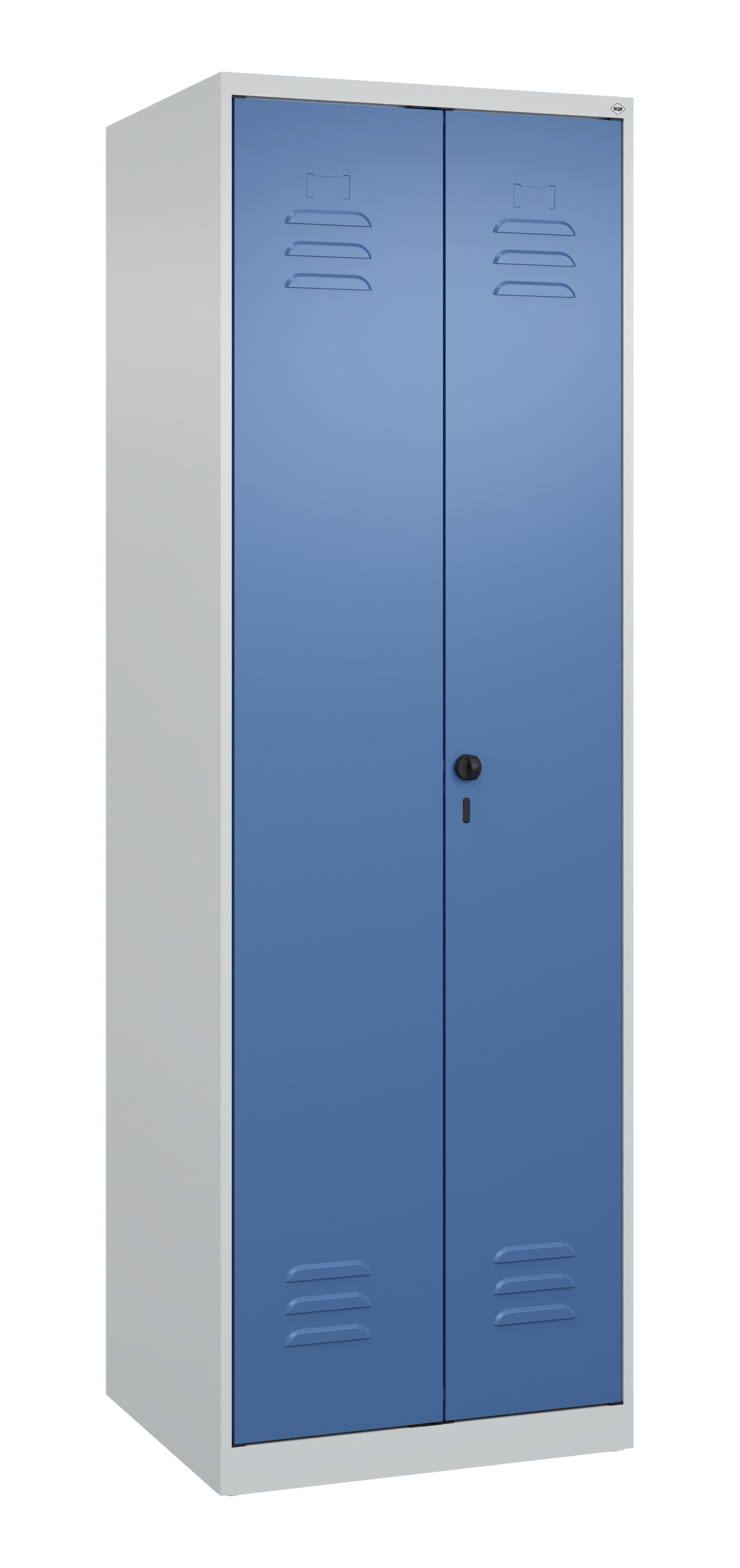 C+P Putzmittel-Spind Classic PLUS, 2 Abteile, 1850x600x500mm, 7035/5023