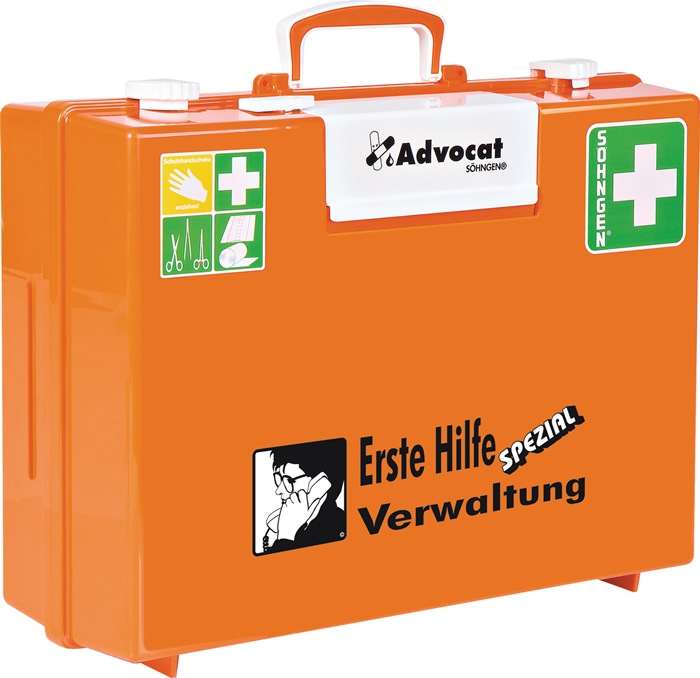 Erste Hilfe Koffer Advocat Verwaltung B400xH300xT150ca.mm orange SÖHNGEN