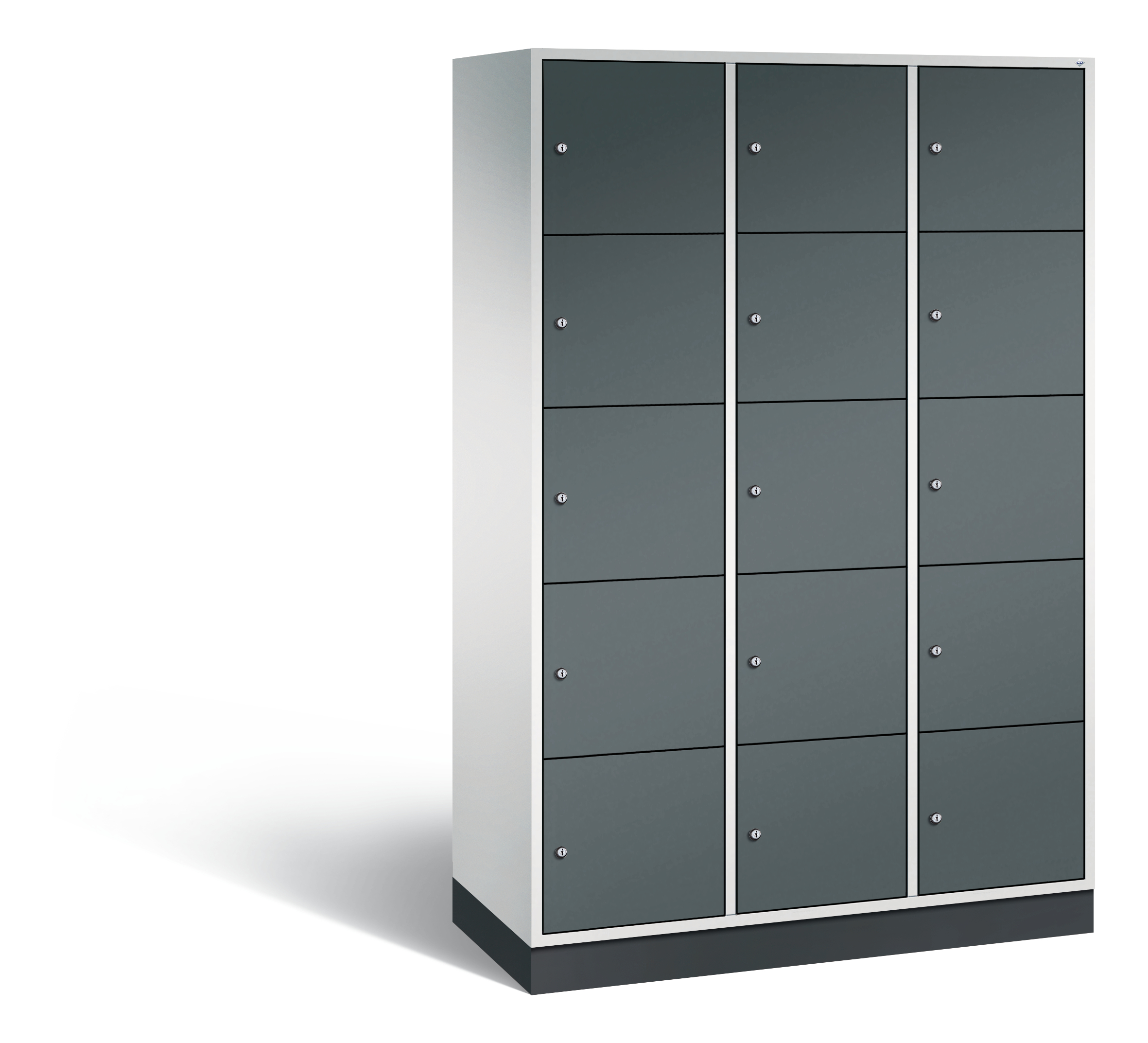 C+P XL-Schließfachschrank Intro, H1950xB1220xT490mm, 7035/7016