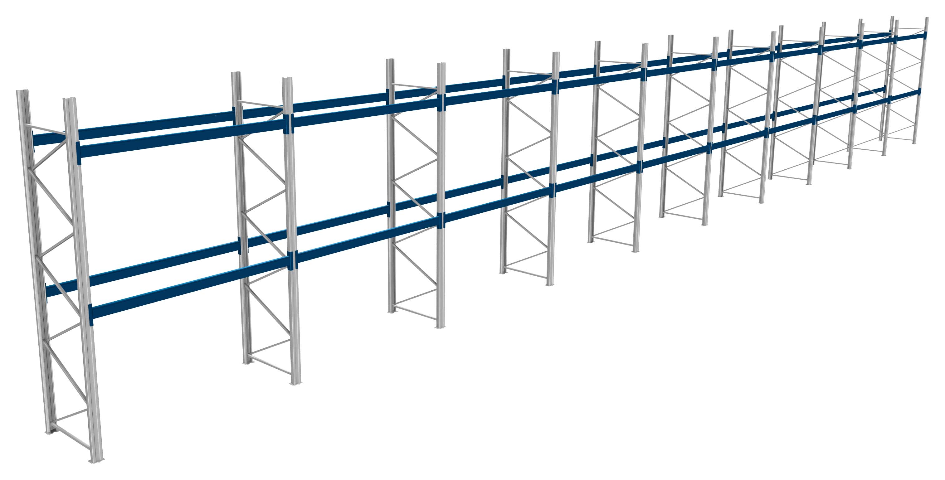 BITO Paletten-Komplettregale, 600 kg Palettengewicht, Feldbreite 2700 mm