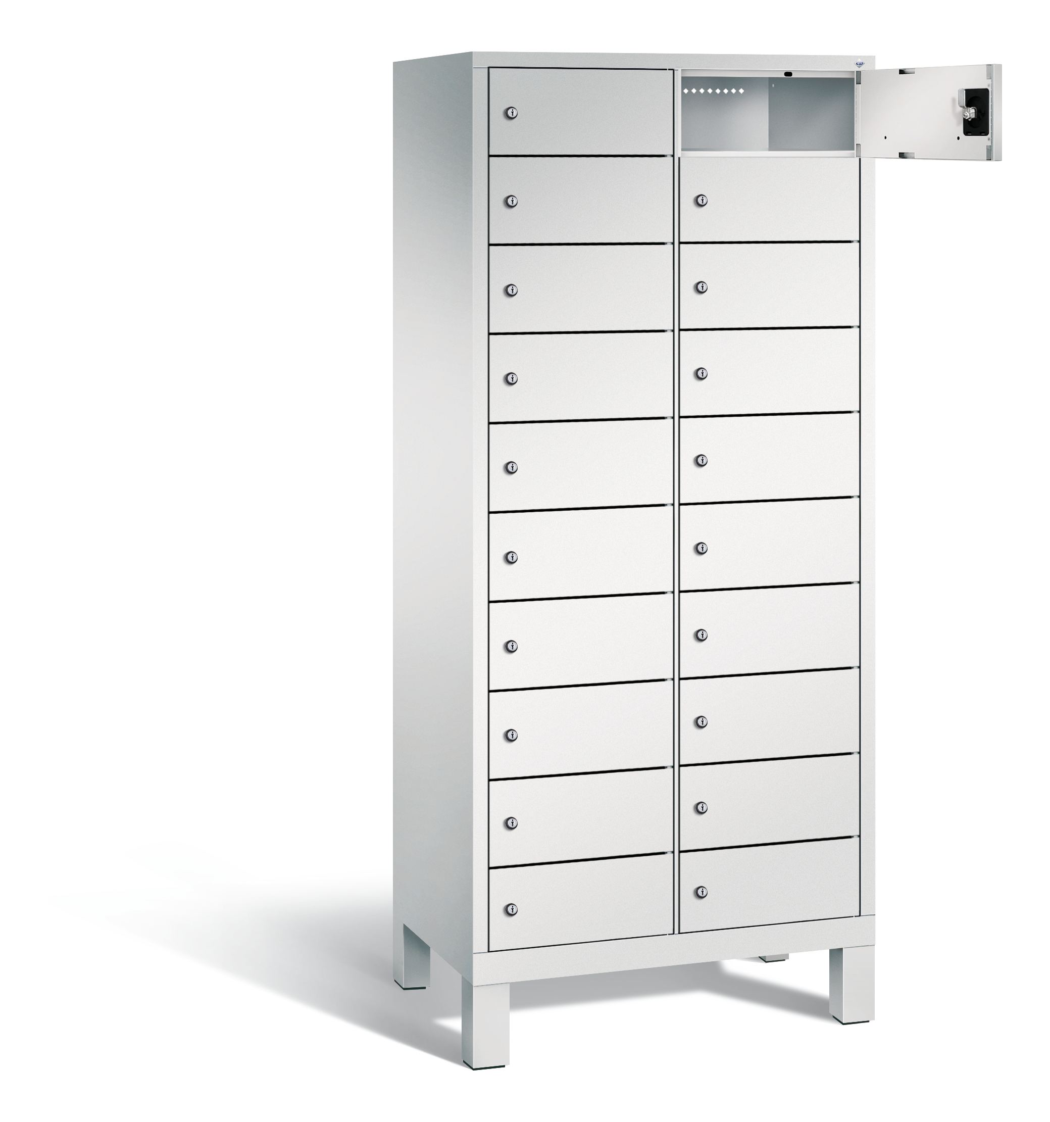 C+P Schließfachschrank Evolo, H1700xB810xT500mm, 7035/7035