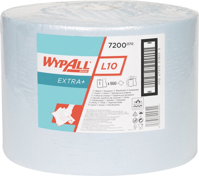Putztuch WYPALL L10 EXTRA 7200 L380xB240ca.mm blau 1-lagig