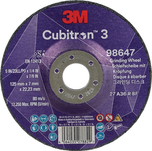 3M Schruppscheibe D125xS7mm Körnung 36+