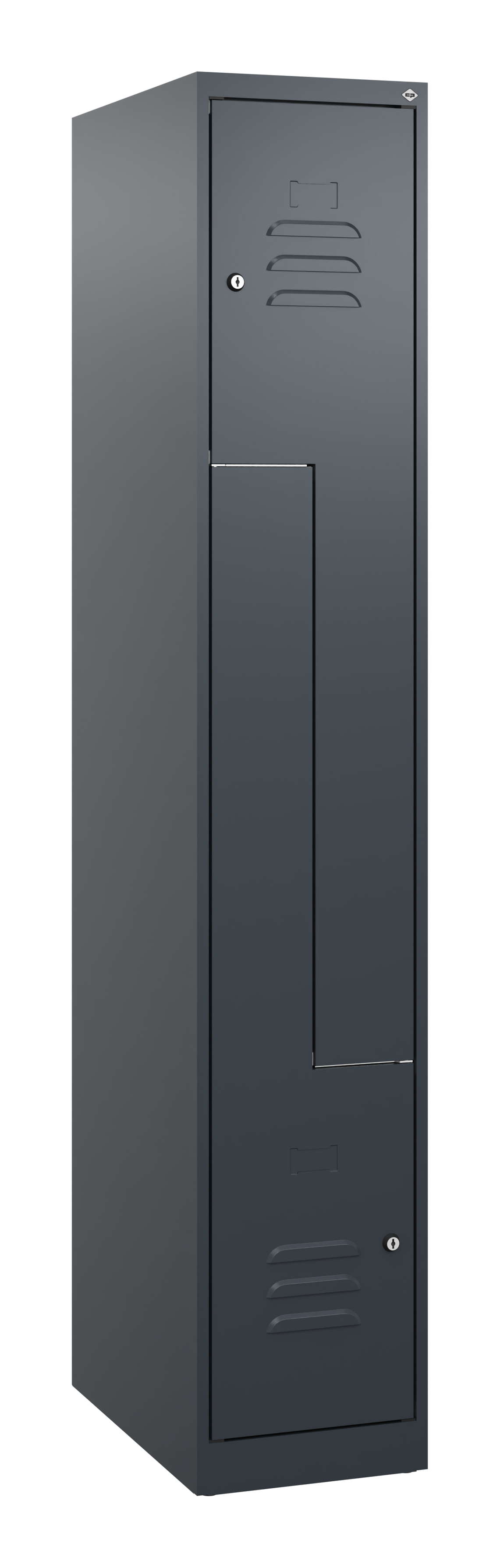 C+P Z-Spind Classic PLUS, 2 Abteile, 1700x300x500mm, 7016/7016