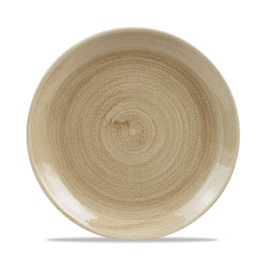 Churchill Super Vitrified Stonecast Patina Antique Taupe Flache Coup Teller, 21,7 cm, 12 Stück