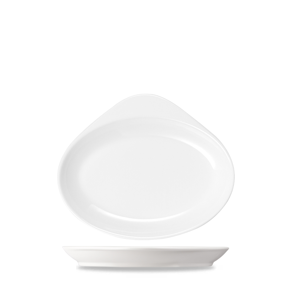 Alchemy Cook & Serve Oval Platte, 16,2 cm, 12 Stück, Weiß