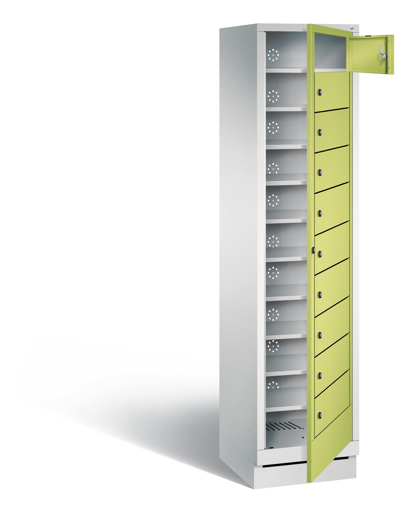 C+P Wäsche-Ausgabeschrank Evolo, H1800xB420xT500mm, 7035/0024