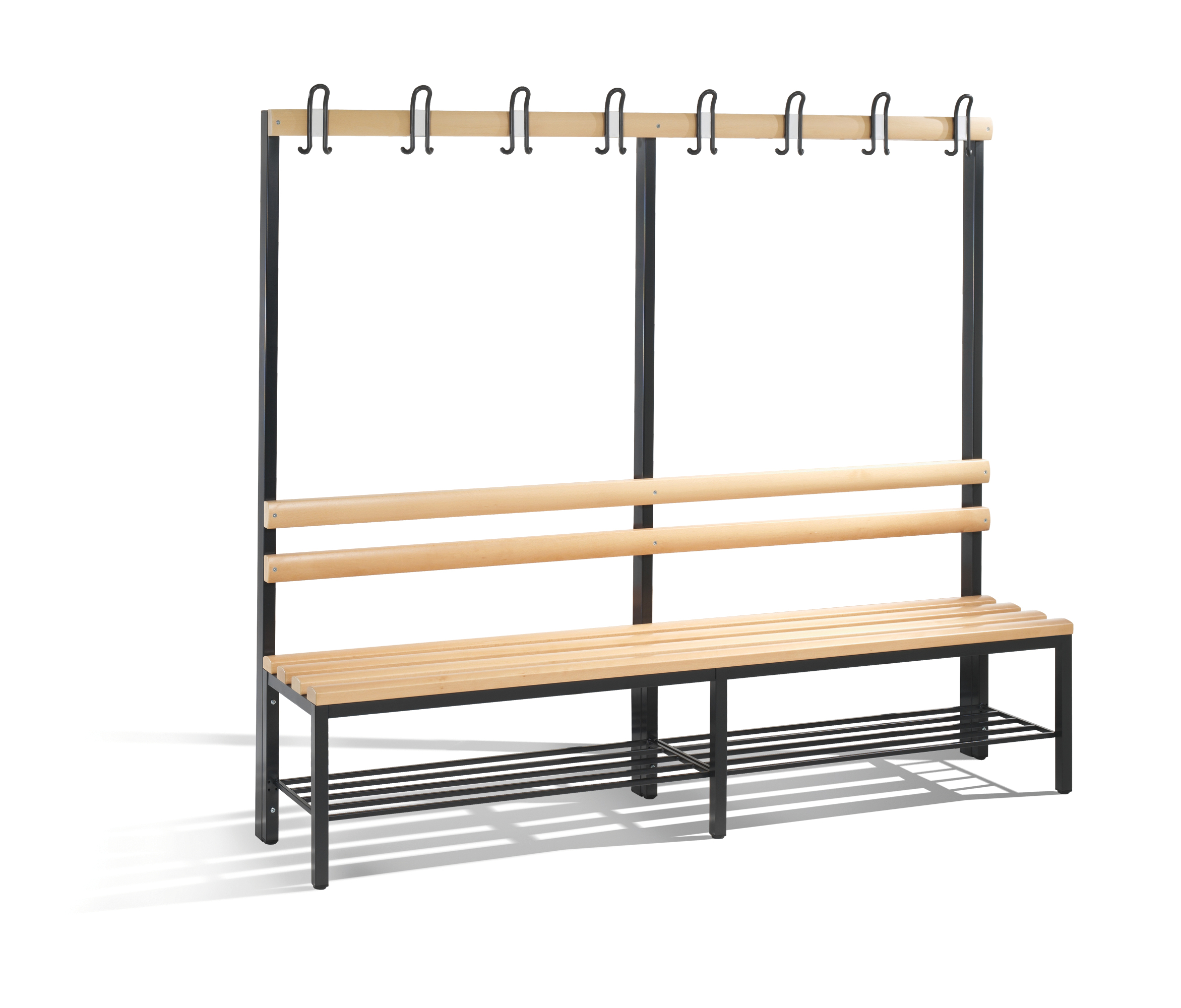 C+P Garderobenbank einseitig Basic, H1650xB1960xT400mm, 7021