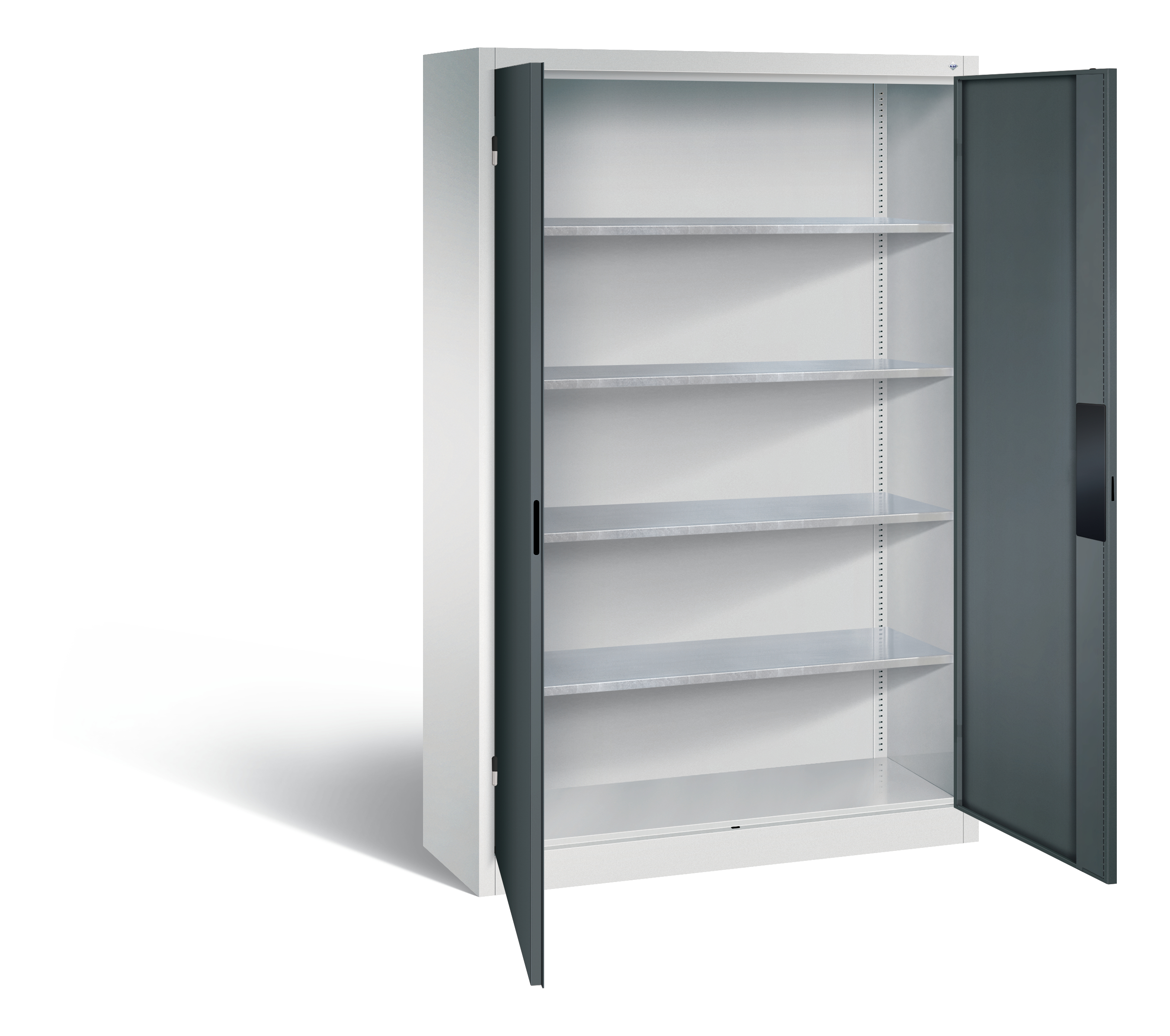 C+P Flügeltürenschrank Acurado, H1950xB1200xT400mm, 7035/7016