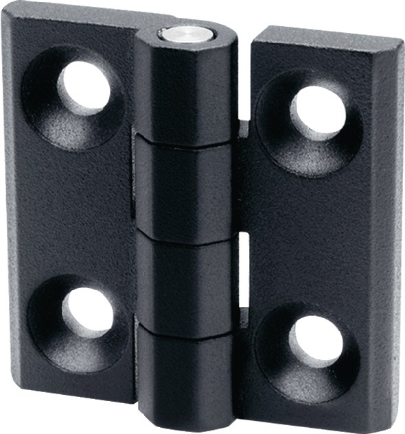 Scharnier GN 237 H.40mm B.40mm S.2mm Zink-Druckguss m.Bohrungen f.Senkschrauben