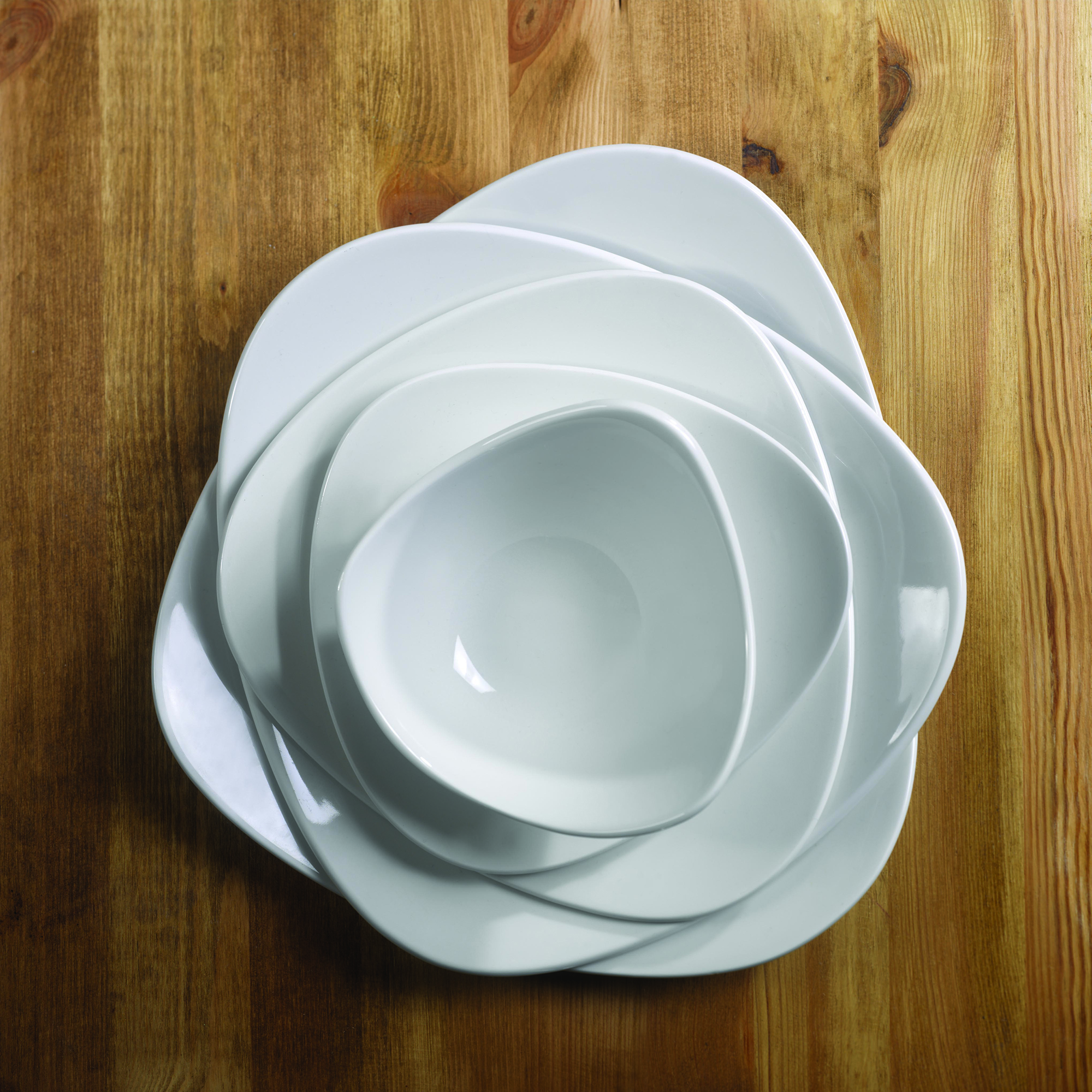 Churchill Lotus White Dreiecksteller 26,5cm, 12 Stück