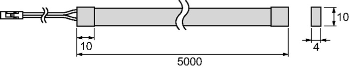 LED Band Octopus Warmweiß 24 V 10 W/m L.5000mm B.4mm L&S