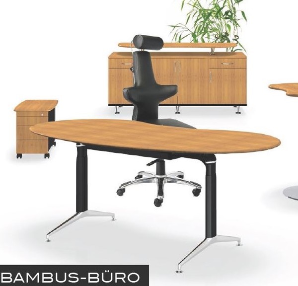 Bambus Schreibtisch B x T x H 1910 x 1005 x 720 - 930 mm