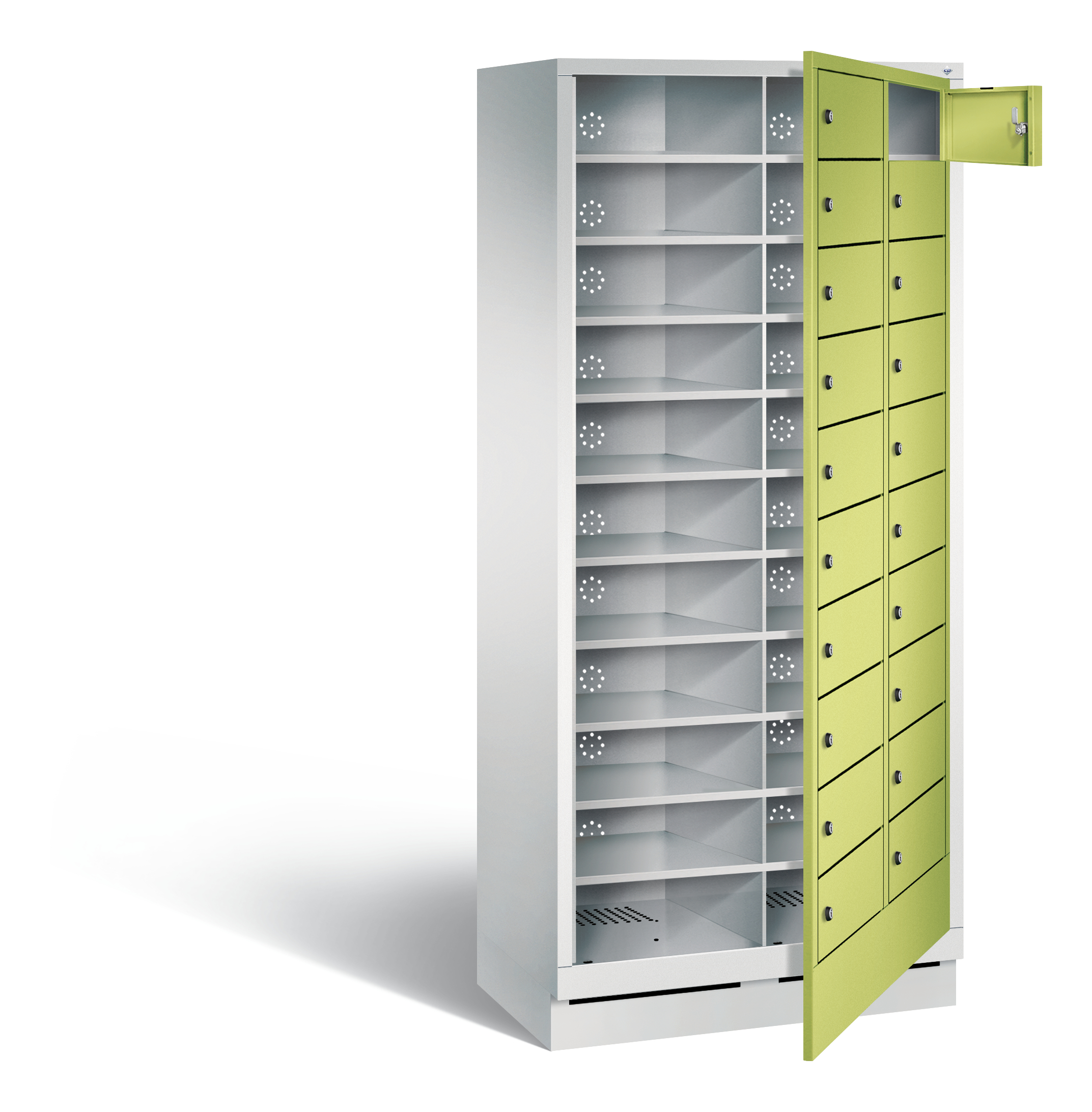 C+P Wäsche-Ausgabeschrank Evolo, H1800xB810xT500mm, 7035/0024