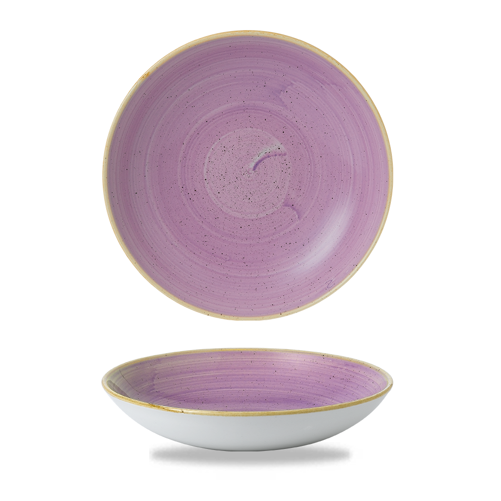 Churchill Lavendel Tief Coup Teller, 24,8 cm, 12 Stück