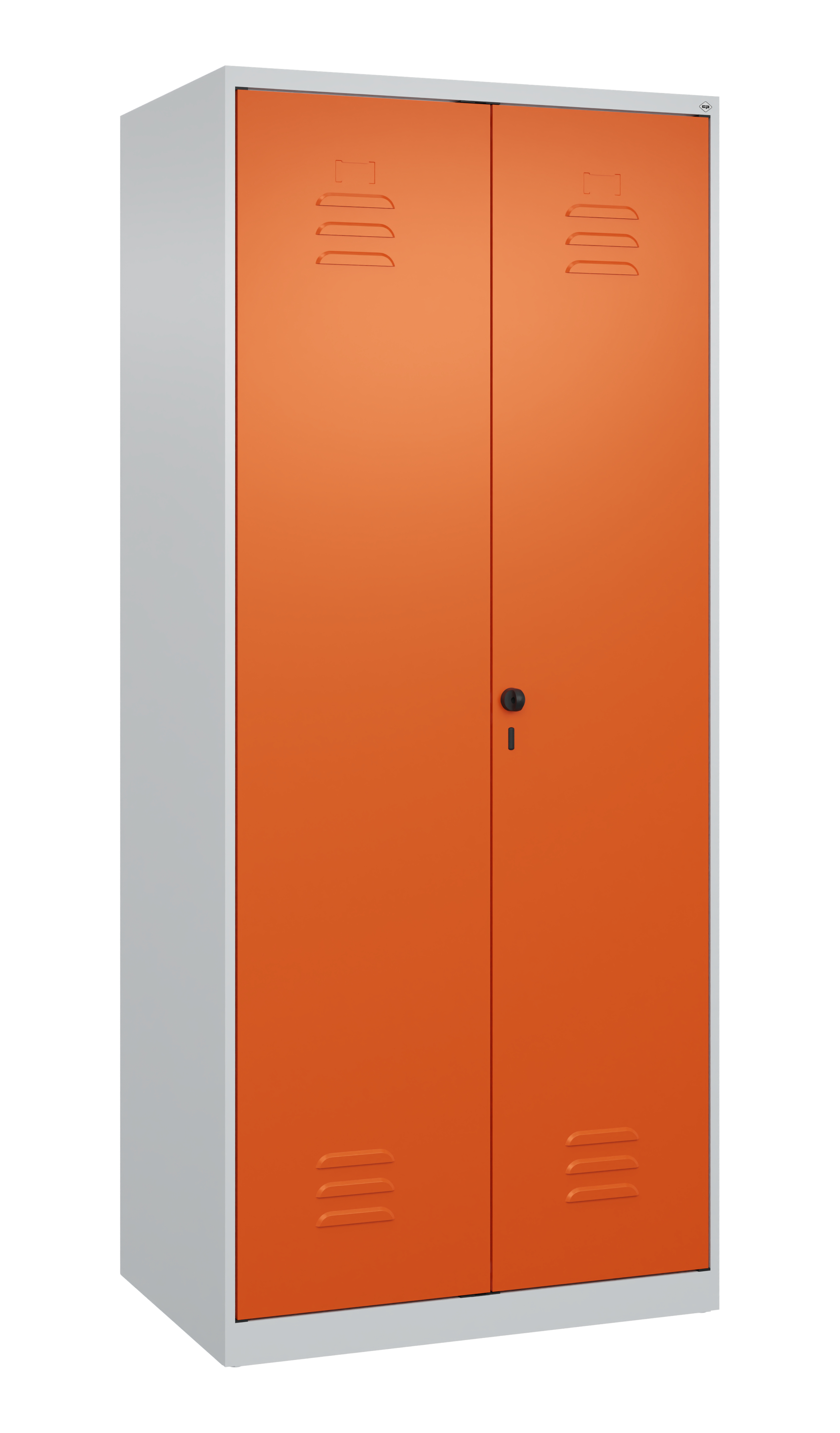 C+P Wäsche-/Garderobenspind Classic PLUS, 2 Abteile, 1850x800x500mm, 7035/2004