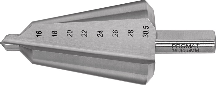 Blechschälbohrer Bohrber.16-30,5mm HSS-C