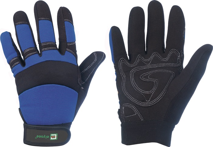 Kunstlederhandschuhe Master Gr.10 schwarz/blau Kunstleder
